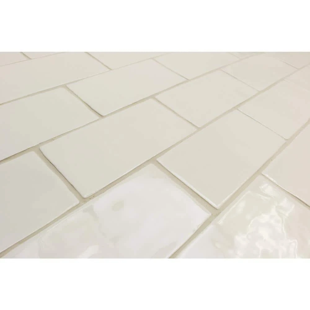 Catalina Vanilla 3 in. x 6 in. Polished Ceramic Subway Wall Tile (5.38 sq. ft./case) by Ivy Hill Tile - Image 8