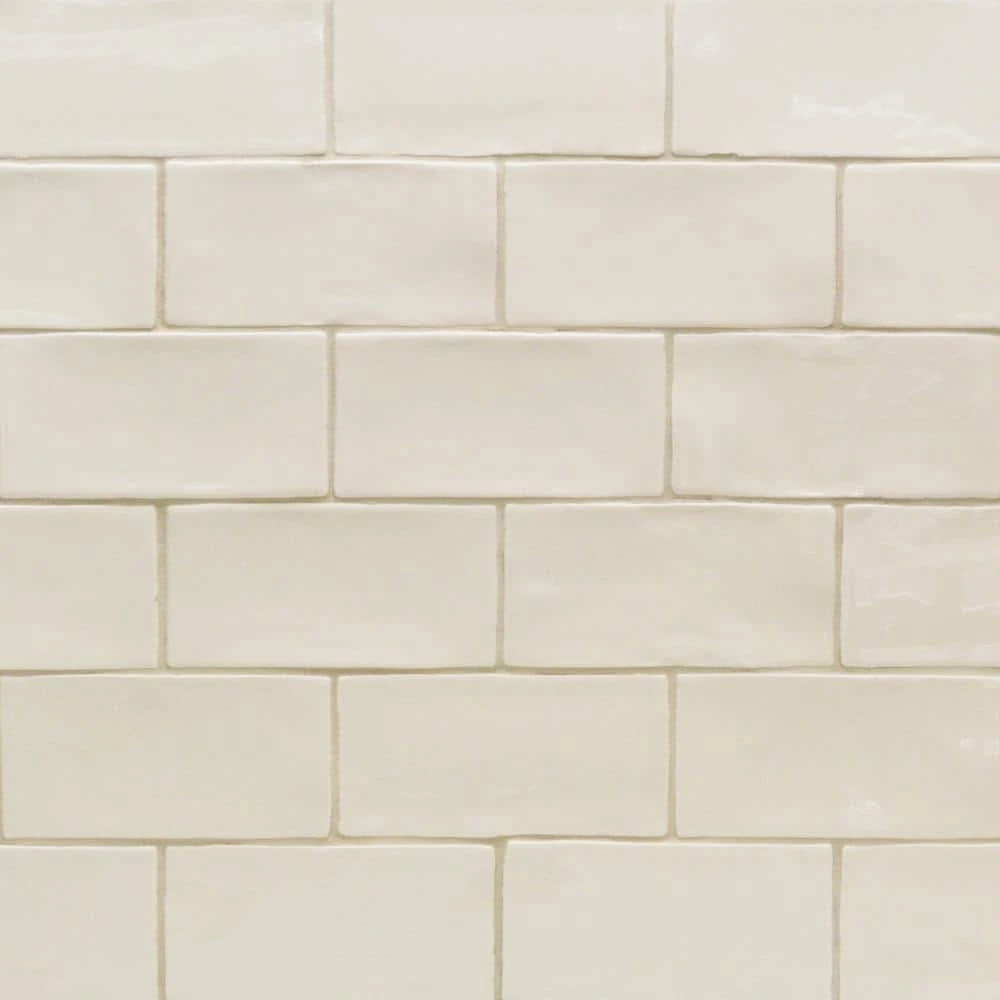 Catalina Vanilla 3 in. x 6 in. Polished Ceramic Subway Wall Tile (5.38 sq. ft./case) by Ivy Hill Tile