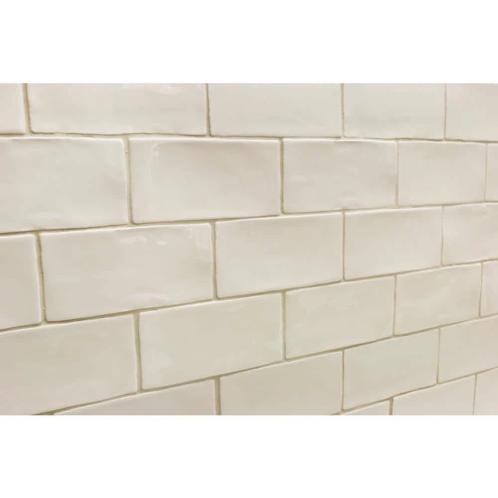 Catalina Vanilla 3 in. x 6 in. Polished Ceramic Subway Wall Tile (5.38 sq. ft./case) by Ivy Hill Tile - Image 5