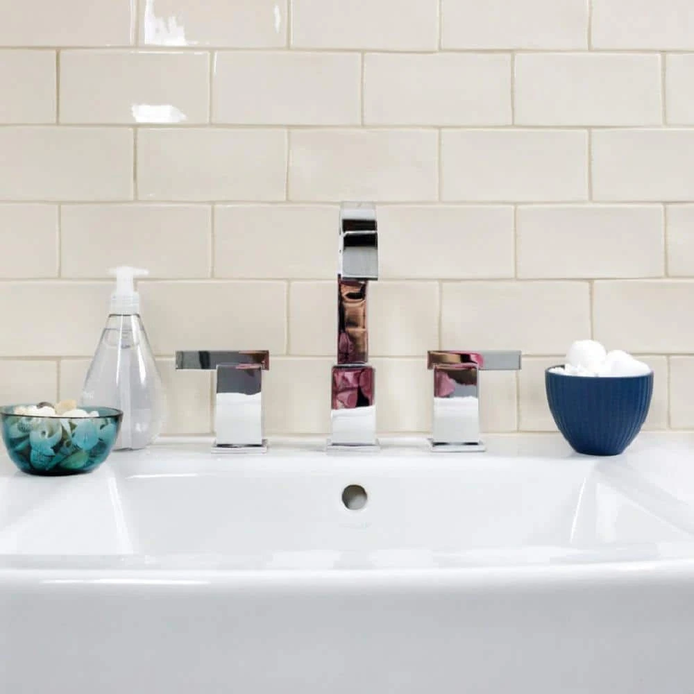 Catalina Vanilla 3 in. x 6 in. Polished Ceramic Subway Wall Tile (5.38 sq. ft./case) by Ivy Hill Tile - Image 2