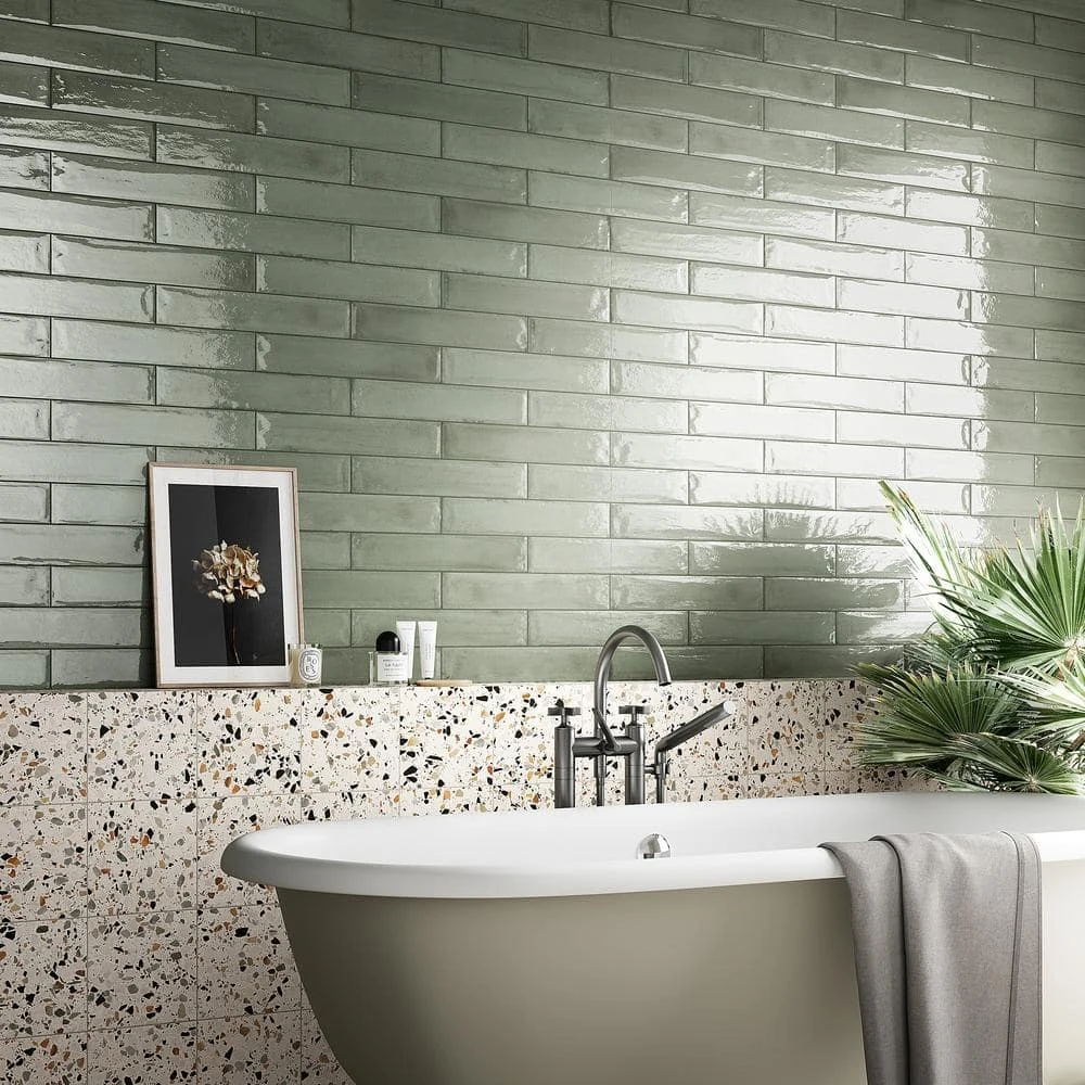 Tint Verde 2.95 in. x 15.74 in. Polished Porcelain Wall Tile (14.2 sq. ft./Case) by Ivy Hill Tile - Image 8