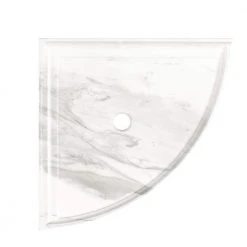 Early Riser White 7.5 in. x 7.5 in. Matte Resin Wall Mount Corner Shelf Tile by Jeffrey Court