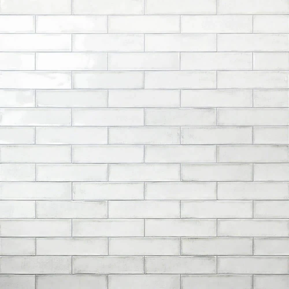 Moze White 3 in. x 12 in. 9 mm Ceramic Wall Tile (22-Piece) (5.38 sq. ft./ Box) by Ivy Hill Tile
