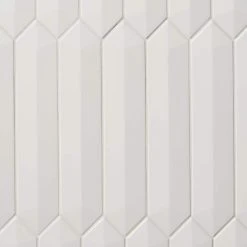 Axis 3D 2.6 in. x 13 in. White Polished Picket Ceramic Wall Tile (9.04 sq. ft. / case) by Ivy Hill Tile