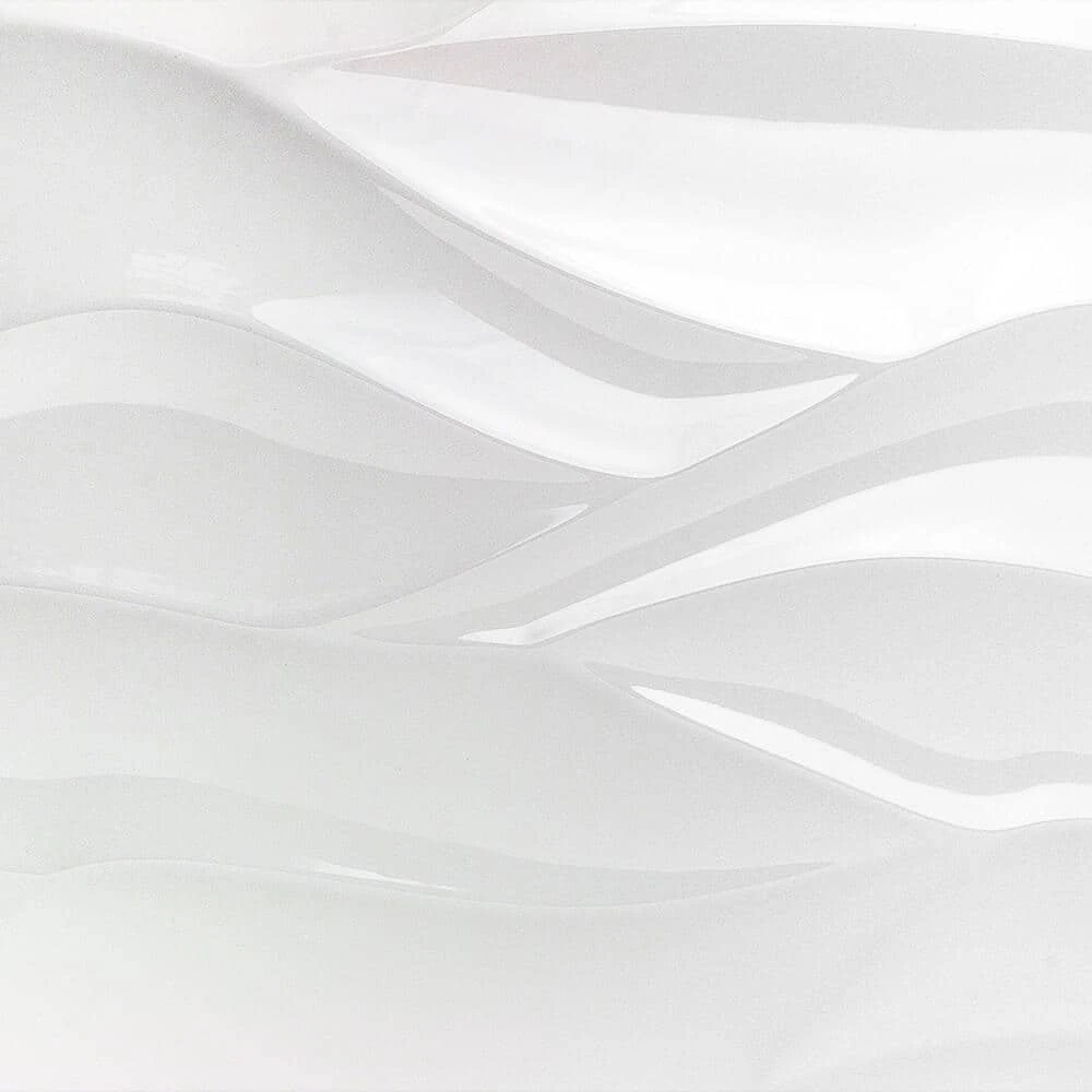 Ripple White Wavy 12 in. x 36 in. Polished Ceramic Wall Tile (4 Pieces 11.62 sq. ft. / Case) by Ivy Hill Tile - Image 6