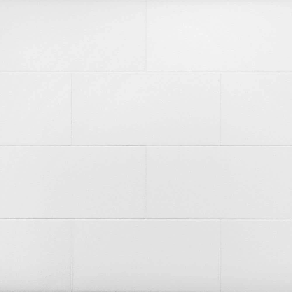 Lucid Nanoglass White 6 in. x 12 in. Polished Porcelain Floor and Wall Tile (4.84 Sq. Ft. / Case) by Ivy Hill Tile