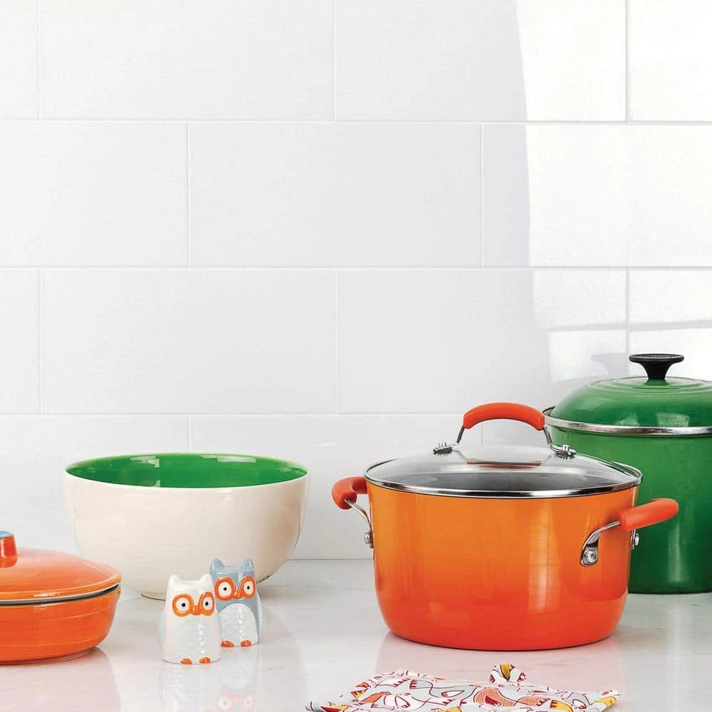 Lucid Nanoglass White 6 in. x 12 in. Polished Porcelain Floor and Wall Tile (4.84 Sq. Ft. / Case) by Ivy Hill Tile - Image 2