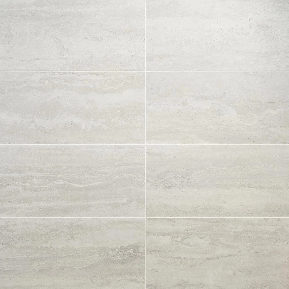 Essential Travertine White 11.71 in. x 23.50 in. Porcelain Floor and Wall Tile (11.62 sq. ft./Case) by Ivy Hill Tile