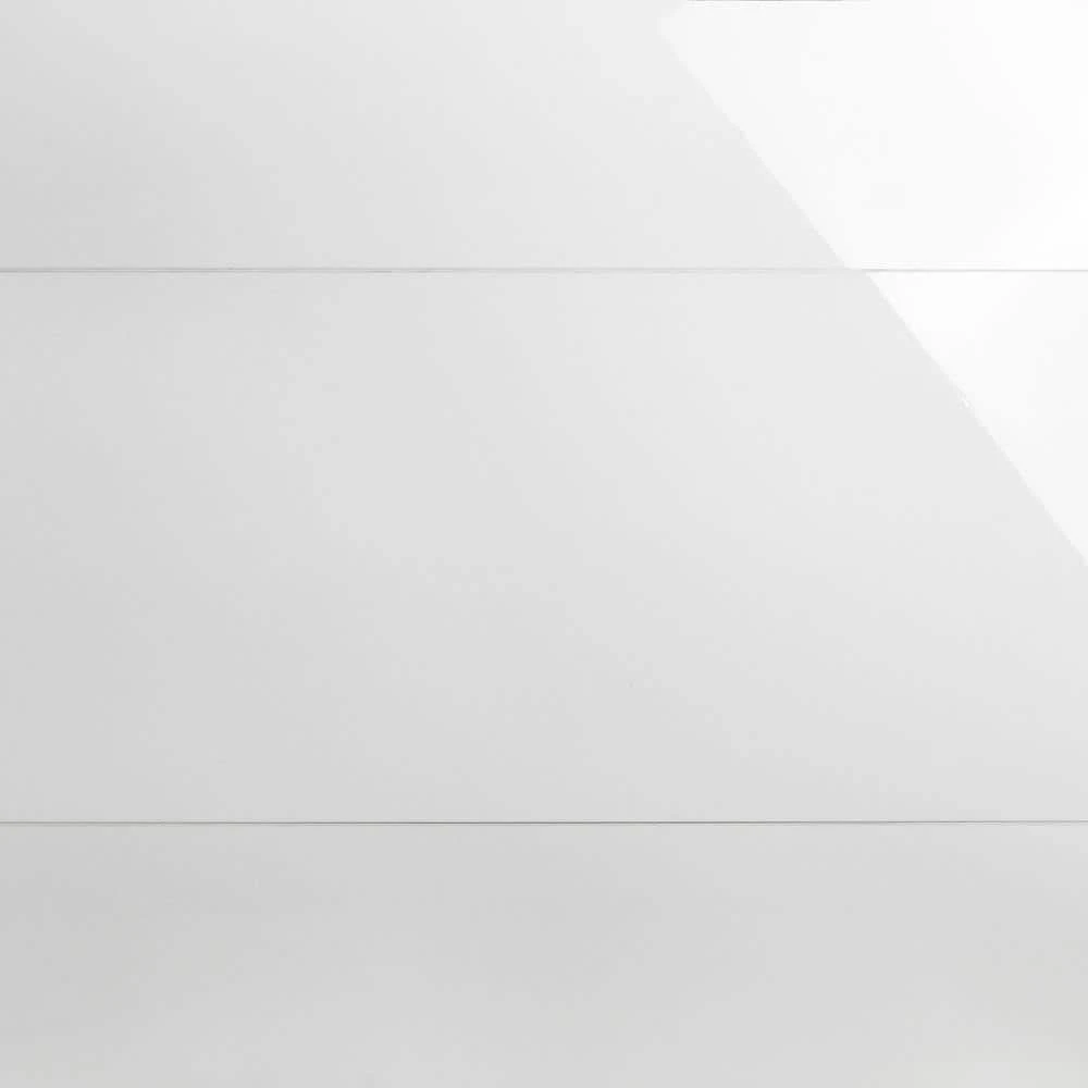 Lucid Nanoglass White 23.62 in. x 47.24 in. Polished Porcelain Floor and Wall Tile (15.49 sq. ft./Case) by Ivy Hill Tile