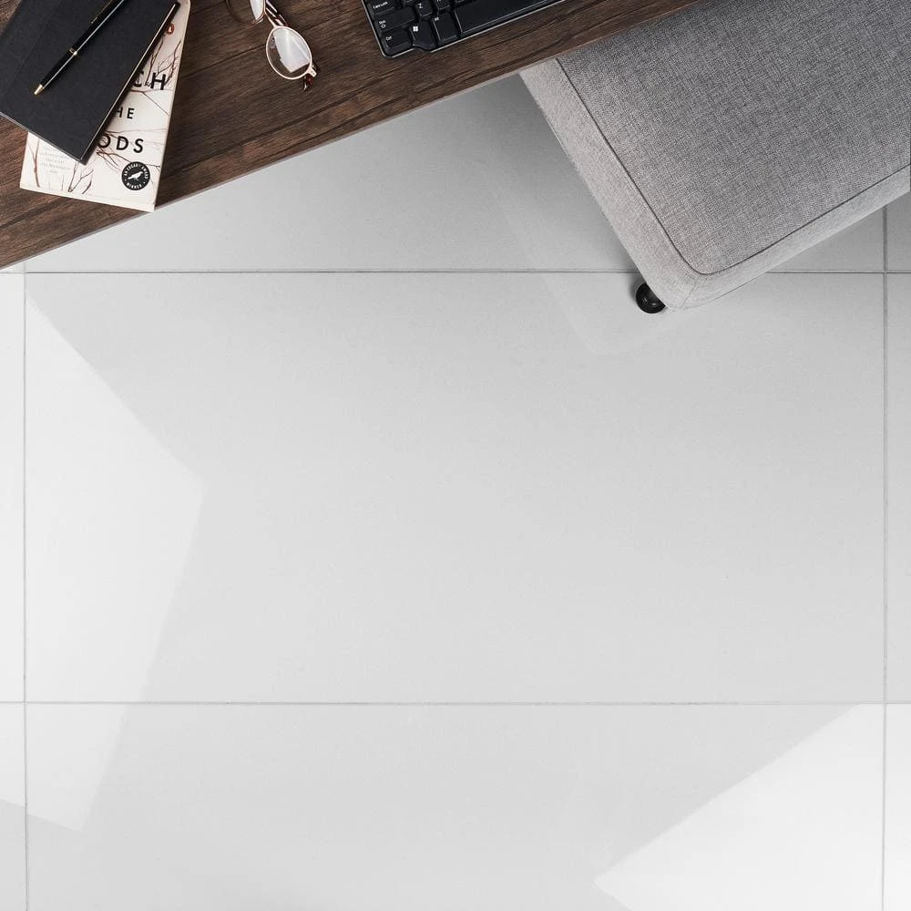 Lucid Nanoglass White 23.62 in. x 47.24 in. Polished Porcelain Floor and Wall Tile (15.49 sq. ft./Case) by Ivy Hill Tile - Image 2