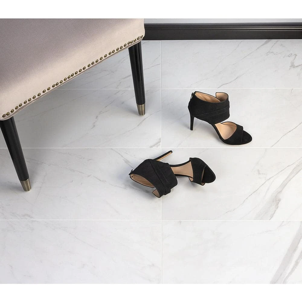 Pallet of Essential Marble White 12 in. x 24 in. Porcelain Floor and Wall Tile (619.6 sq. ft./Pallet) by Ivy Hill Tile - Image 4