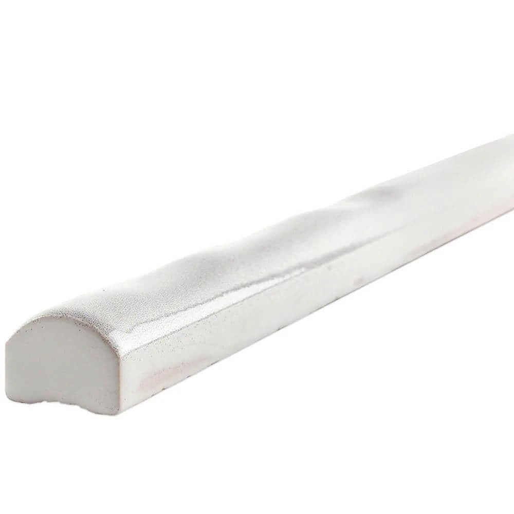 Moze White 0.75 in. x 12 in. Ceramic Pencil Liner by Ivy Hill Tile - Image 5