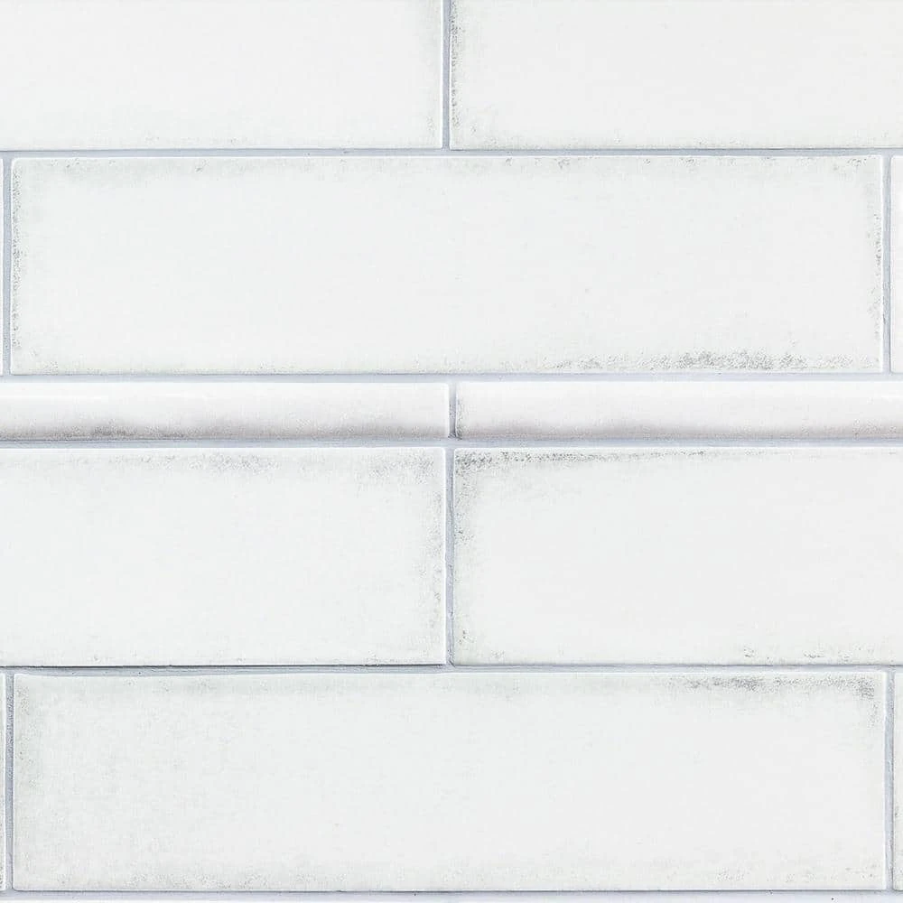 Moze White 0.75 in. x 12 in. Ceramic Pencil Liner by Ivy Hill Tile - Image 4