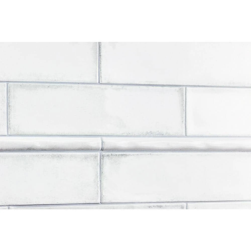 Moze White 0.75 in. x 12 in. Ceramic Pencil Liner by Ivy Hill Tile - Image 2