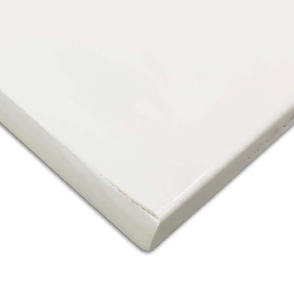 Pier White 4 in. x 12 in. Polished Ceramic Bullnose Tile by Ivy Hill Tile - Image 4