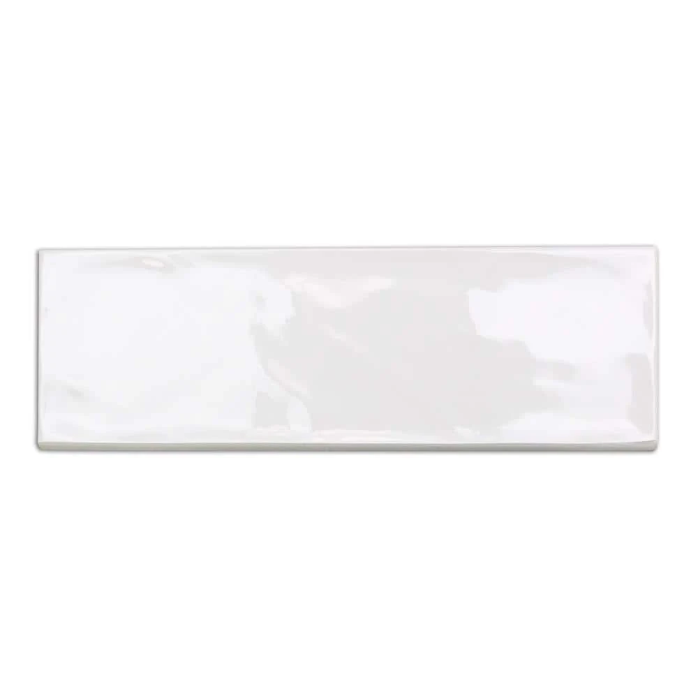 Pier White 4 in. x 12 in. Polished Ceramic Bullnose Tile by Ivy Hill Tile