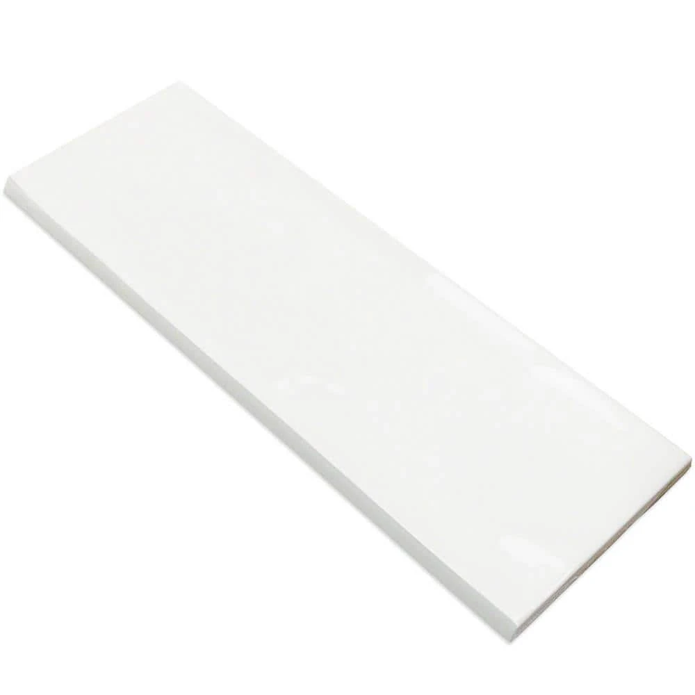 Pier White 4 in. x 12 in. Polished Ceramic Bullnose Tile by Ivy Hill Tile - Image 2