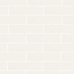 Taffeta White 3 in. x 12 in. Subway Gloss Textured Ceramic Wall Tile (6.027 sq. ft./Case) by Jeffrey Court