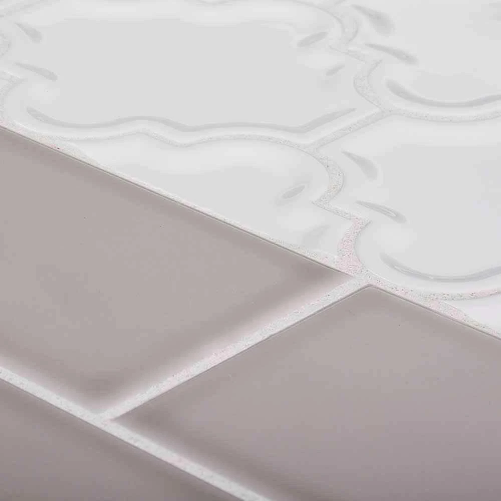 Marrakech White 9.38 in. x 12.25 in. Arabesque Glossy Ceramic Mosaic Tile (7.975 sq. ft./Case) by Jeffrey Court - Image 4