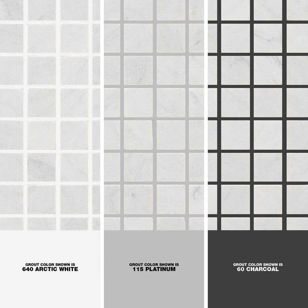 Carrara White 11.75 in. x 11.75 in. Honed Marble Wall and Floor Mosaic Tile (0.958 sq. ft./Each) by Jeffrey Court - Image 4