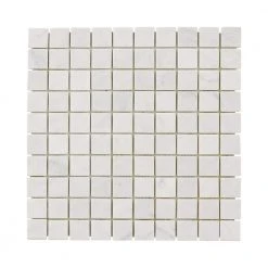Carrara White 11.75 in. x 11.75 in. Honed Marble Wall and Floor Mosaic Tile (0.958 sq. ft./Each) by Jeffrey Court