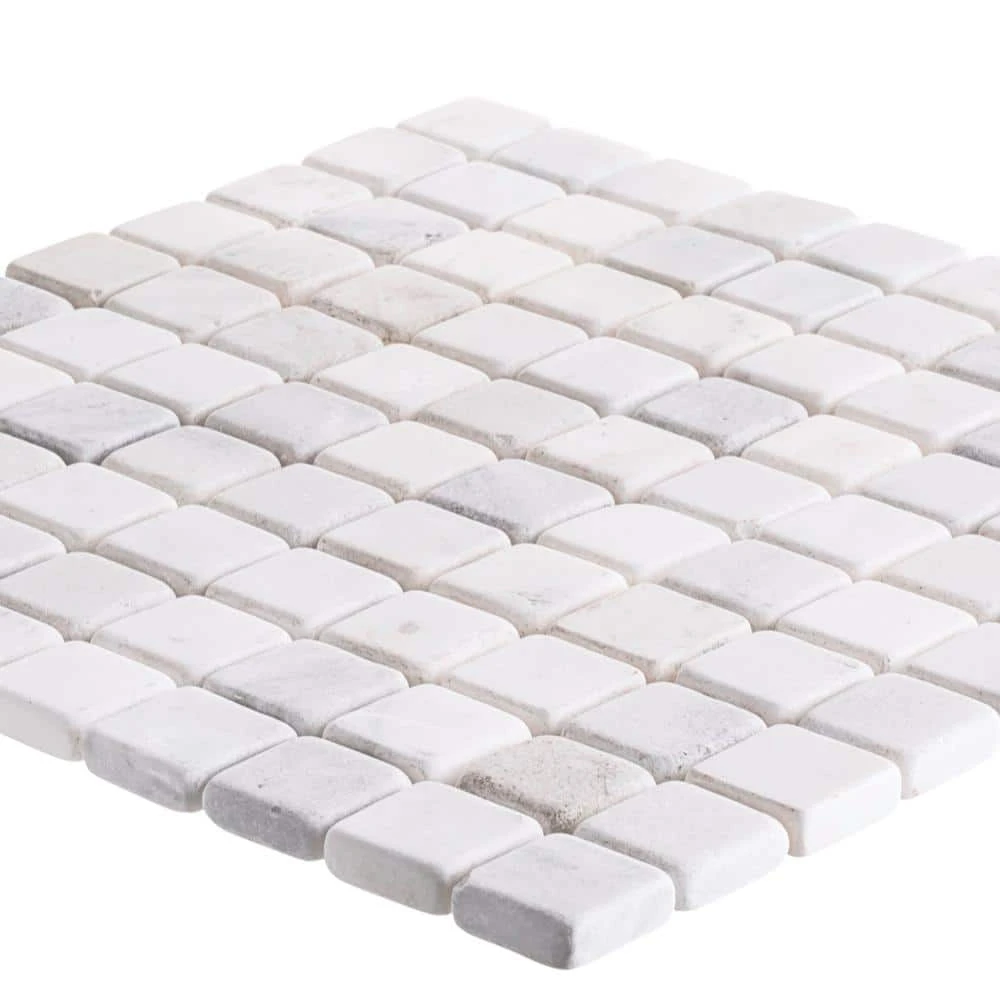 Carrara White 11.75 in. x 11.75 in. Honed Marble Wall and Floor Mosaic Tile (0.958 sq. ft./Each) by Jeffrey Court - Image 3
