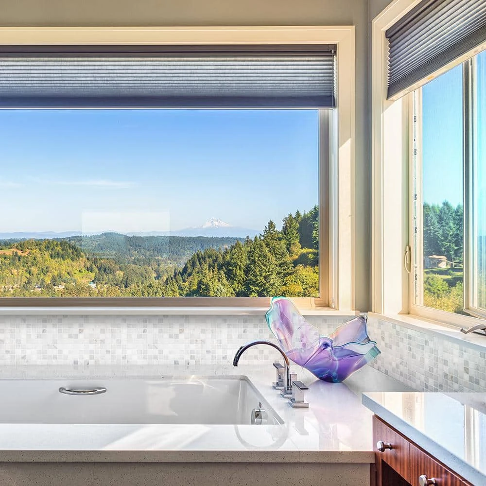 Carrara White 11.75 in. x 11.75 in. Honed Marble Wall and Floor Mosaic Tile (0.958 sq. ft./Each) by Jeffrey Court - Image 2