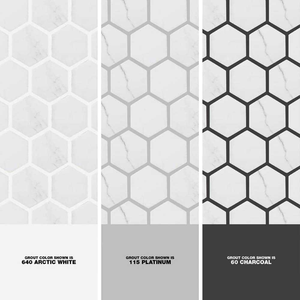 Whisper Valley White 11 in. x 12.625 in. Hexagon Matte Porcelain Wall and Floor Mosaic Tile (0.964 sq. ft./Each) by Jeffrey Court - Image 5