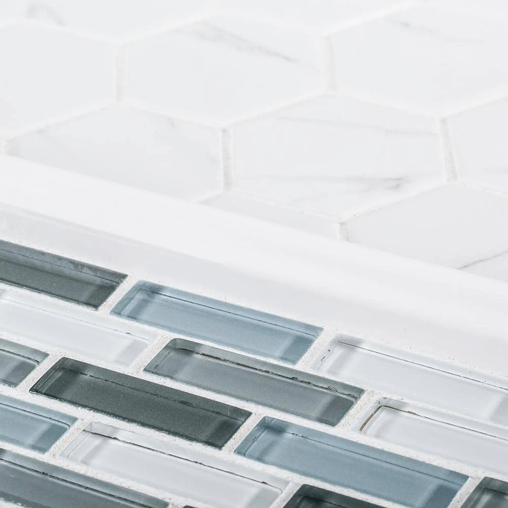 Whisper Valley White 11 in. x 12.625 in. Hexagon Matte Porcelain Wall and Floor Mosaic Tile (0.964 sq. ft./Each) by Jeffrey Court - Image 6