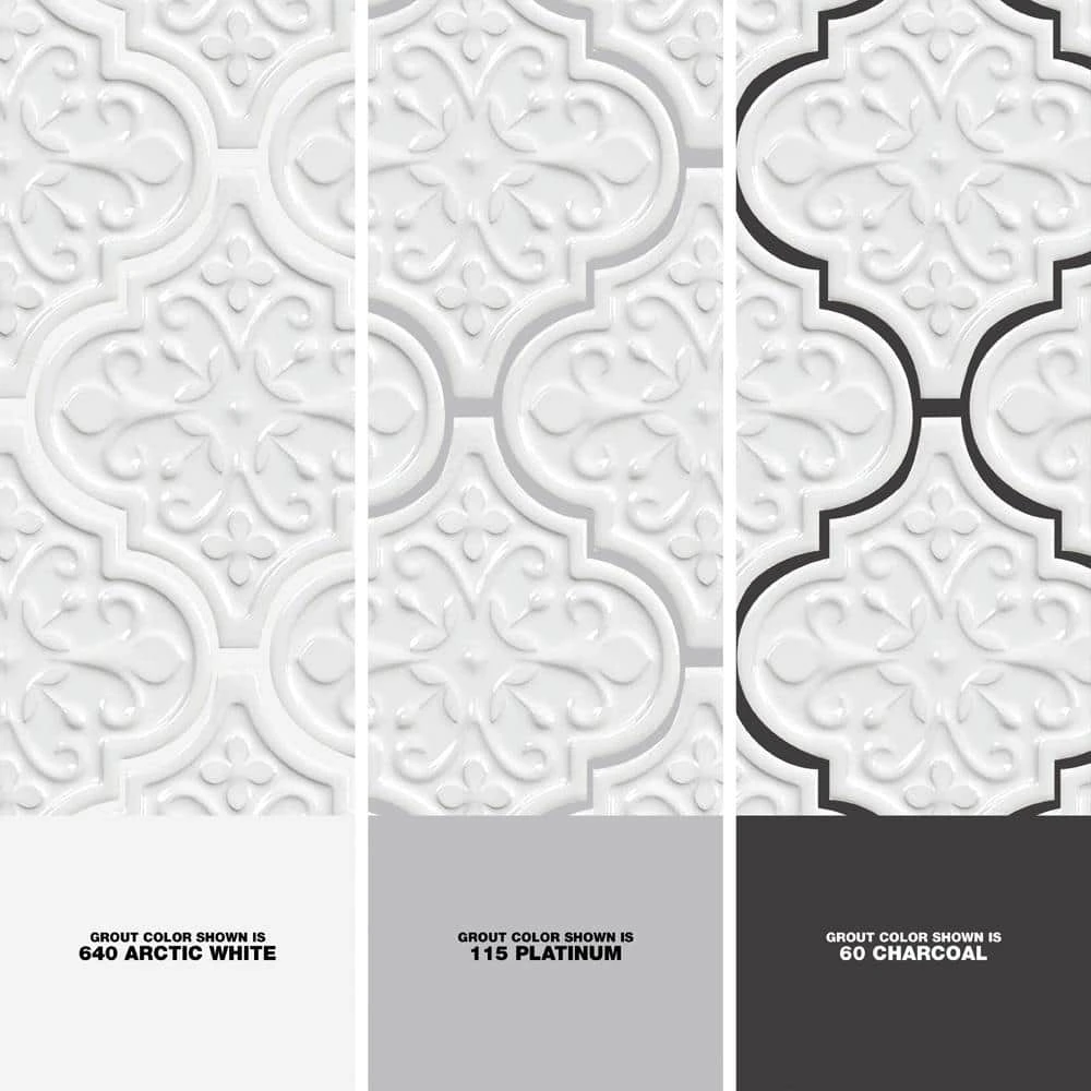 Vintage Florid Lantern White 6-1/4 in. x 7-1/4 in. Ceramic Wall Tile (30-Pieces 4.8 sq. ft. / Box) by Ivy Hill Tile - Image 5